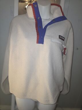 Columbia Women’s Cream Snap-Placket Fleece Pullover